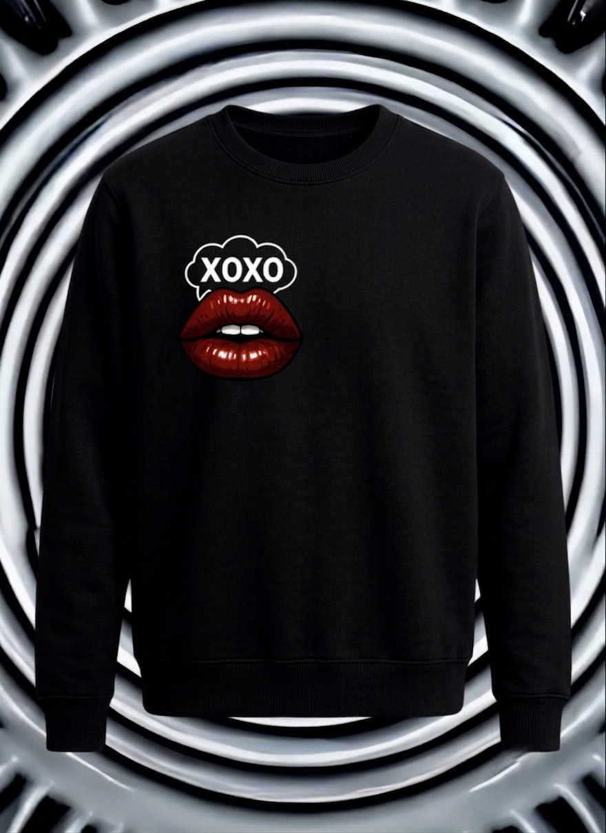 Bluza Lips XOXO Czarna